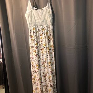 Dress with cut shirt and shorts.